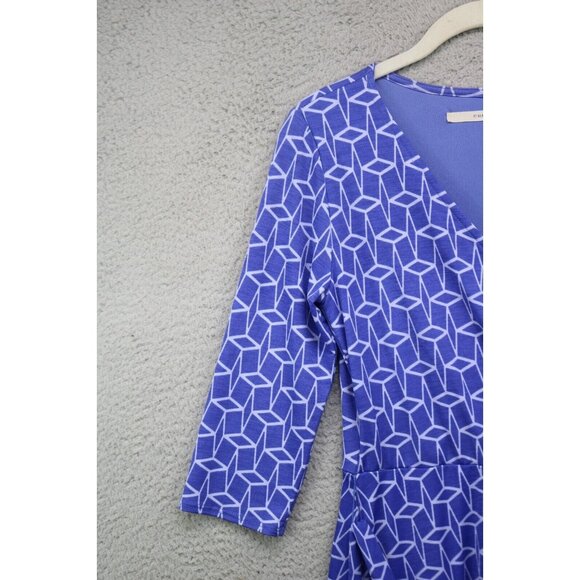 Hawthorn Wrap Belted A-Line Midi Dress-Lined-Size Small-3/4 Sleeves - Picture 3 of 10